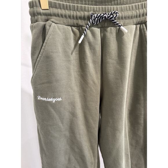 Bearded goat overnight sweatpants, olive green joggers women’s size small - Picture 2 of 6